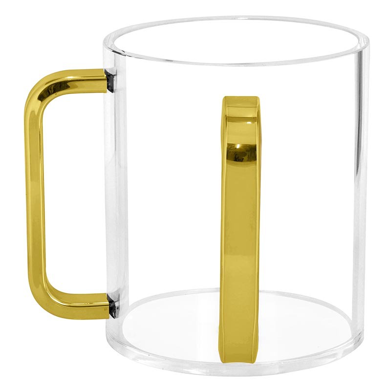 Round Acrylic Baptism Cup Jewish Binaural Wash Cup Jewish Hand Pot Prayer Wishing Binaural Cup Transparent