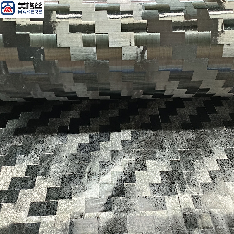 Легкая углеродная ткань, расширенный вид, 12K, 100 г, диагональ 16X16 мм, односторонняя формованная углеродная ткань