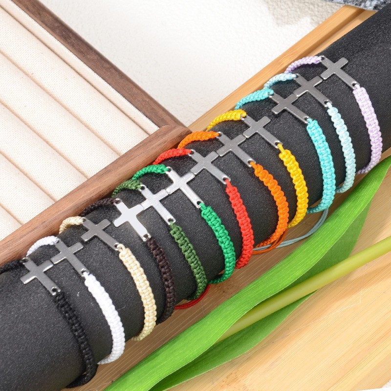 Популярный в Европе и Америке ручной плетеный браслет из титана, оптовая продажа