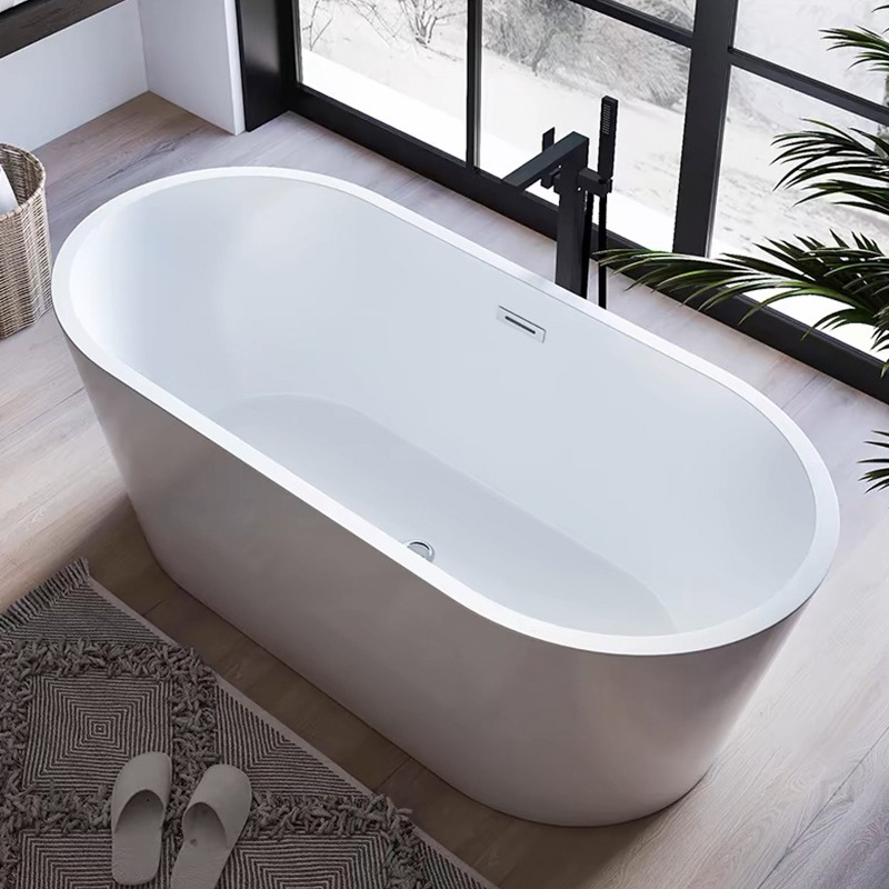 Hotel and B&B Bathtub Independent Small Apartment Single Bathtub Bathroom Bathtub Integrated Acrylic Bathtub