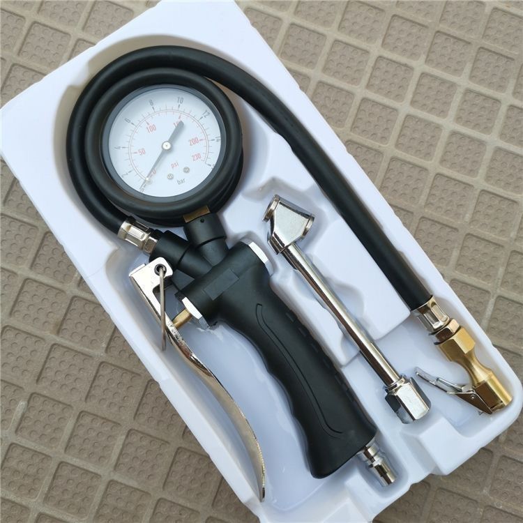 Car Tire Pressure Gauge Motorcycle Inflator Gun High-Precision Tire Pressure Gun Air Pressure Gauge Tire Detector Inflator Gun