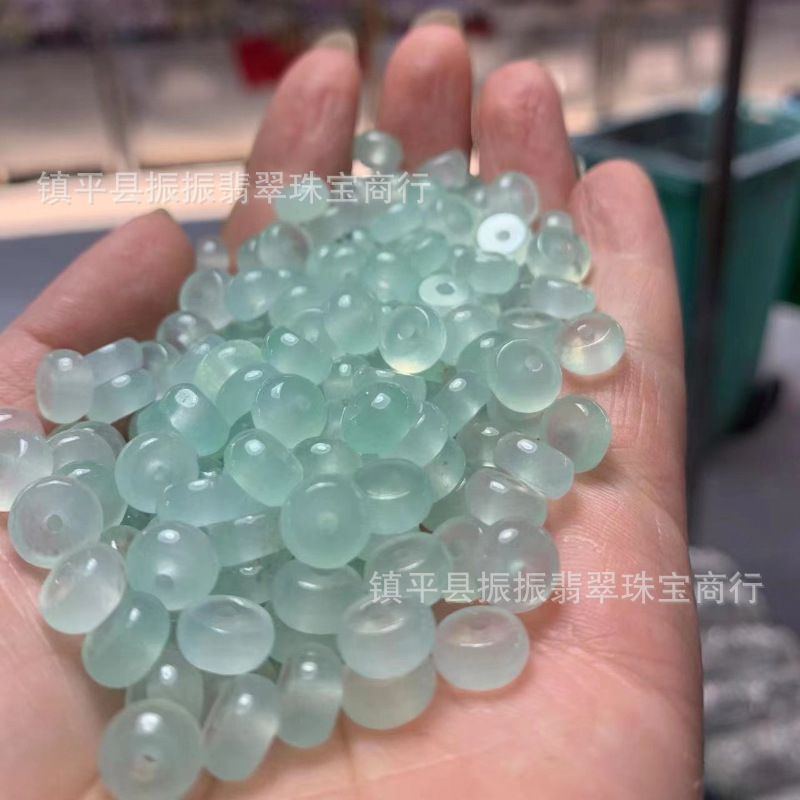 Ice through Malay Jade 8mm abacus beads Jade loose beads diy jade jewelry accessories jade accessories wholesale