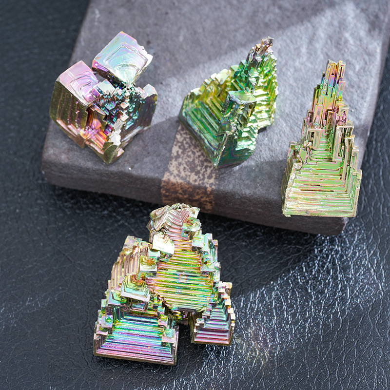 Cross-border Natural Bismuth Crystal Ornaments Metal Bismuth Ore Specimens Home Ornaments Chemical Elements Collection Secret Ore Wholesale