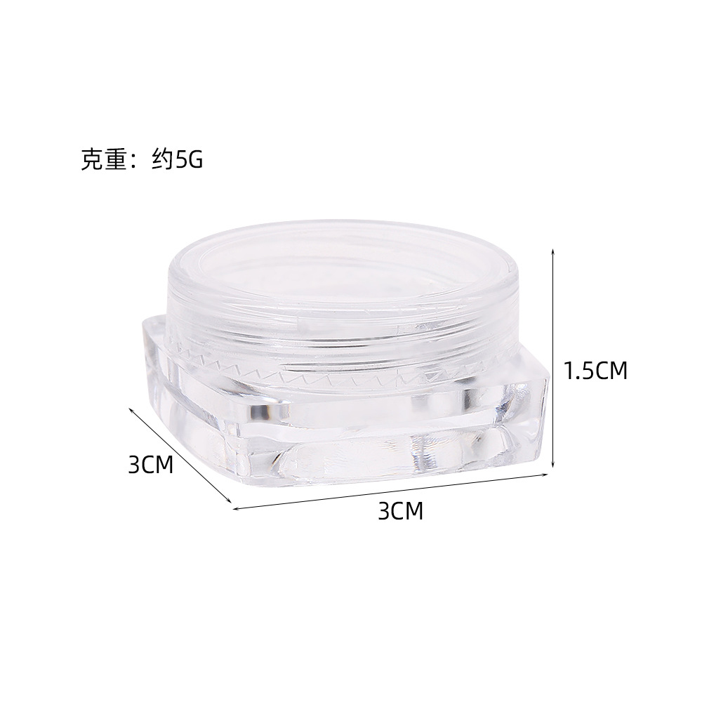 New Trendyy Manicure Tools Transparent Round Box Niche Square Packaging Box Retro Style Nail Chip Accessories Box