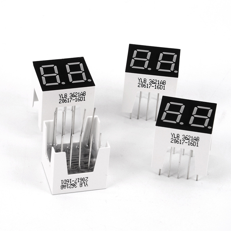 0.36 inch 2 digit digital led digital tube display module pin blue monochrome common positive and common negative High shell