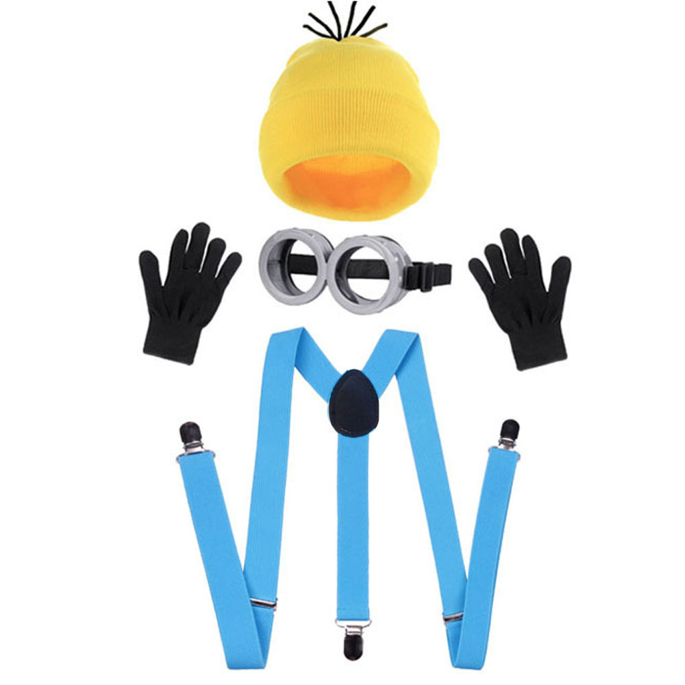 Yellow Hat Funny Glasses Thief Dad Minions Glasses Halloween Ball Dress Up Props Performance Hat