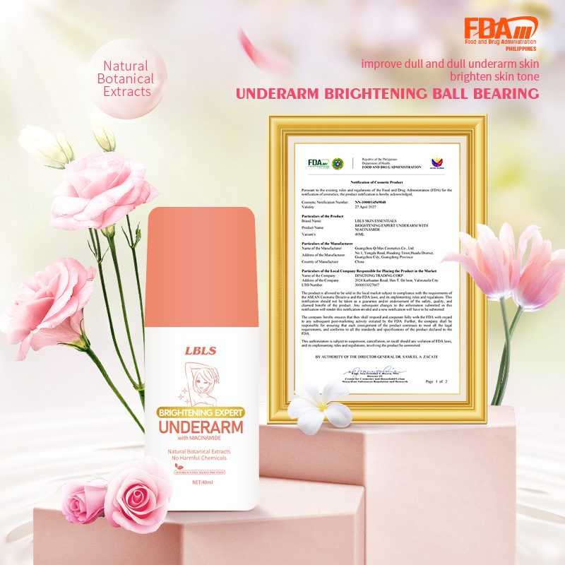 Cross-border full English LBLS skin black armpit repair cream deodorant parts white wholesale