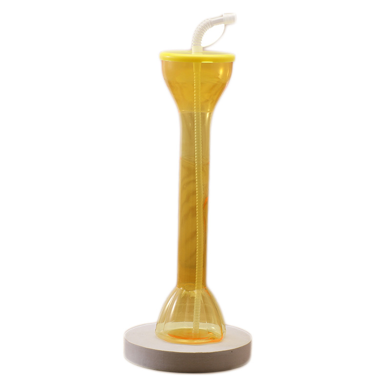 Factory Direct Supply Instant Dumbbell Straw Cup Large Capacity 600 ml Beverage Juice Milk Tea Cup Cross-Border Portable