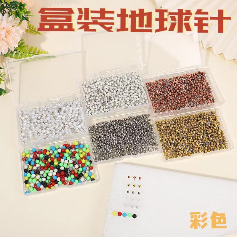 Factory cross-border 10mm Pearl needle Pearl White Earth needle ball needle big head Pearl needle cork board pin