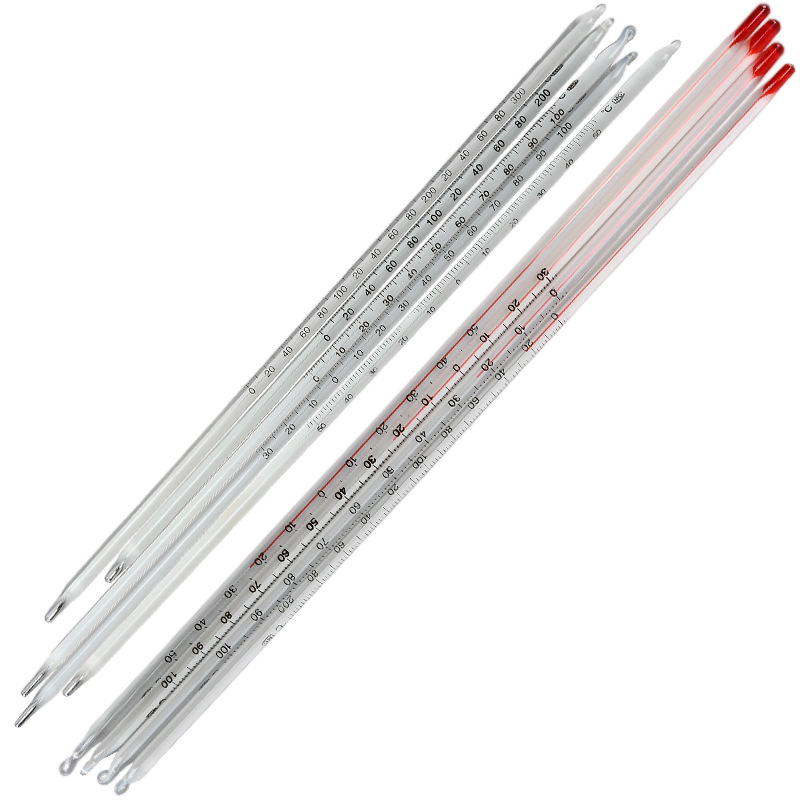 Household Indoor Agro-industrial Aquaculture Greenhouse Thermometer Kerosene Experiment Red Water Glass Rod Thermometer Water Temperature Meter