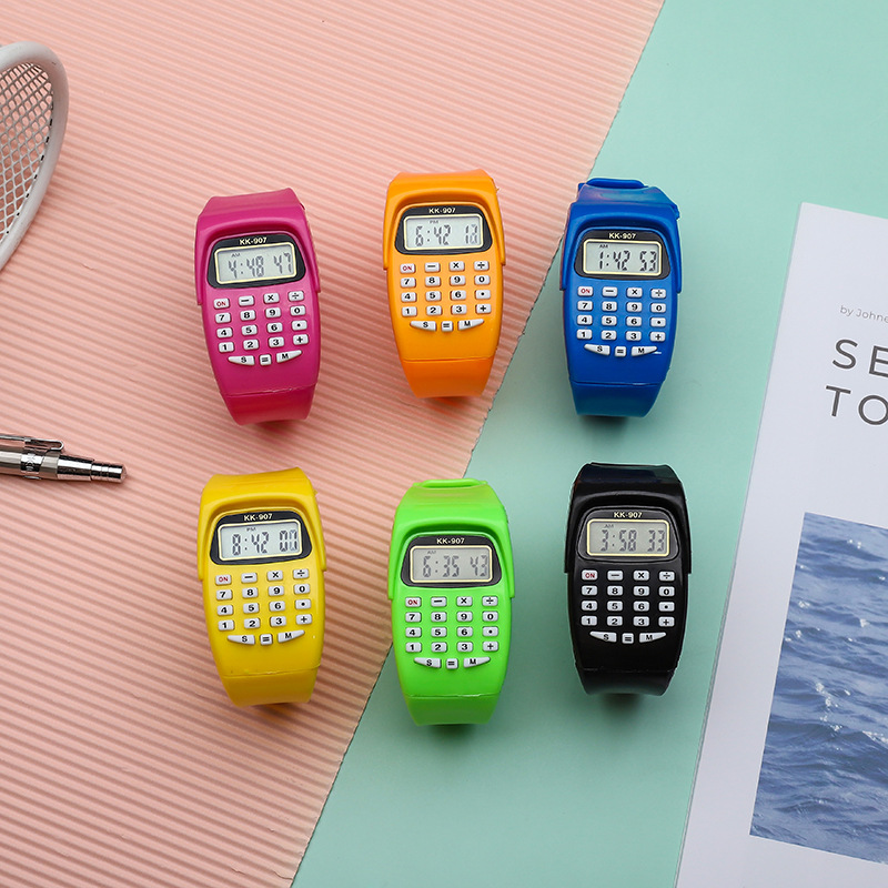 Новые детские электронные часы-калькулятор, портативные многофункциональные креативные игрушечные часы, оптовая продажа