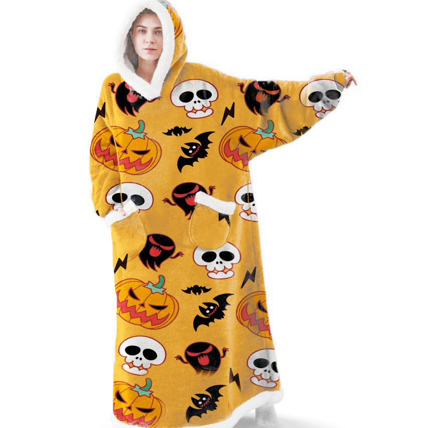 Новое зимнее одеяло с длинным вертикальным карманом, фланелевое, ламовое, для ТВ