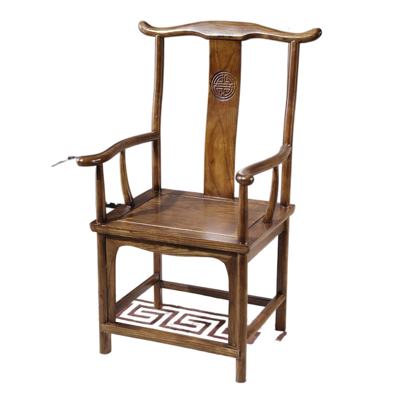 Solid Wood Chinese Style Circle Chair Around Chair Tea Table with Chair Home Office Dual-use Taishi Chair Roll-up Chair Official Hat Chair Crescent Chair