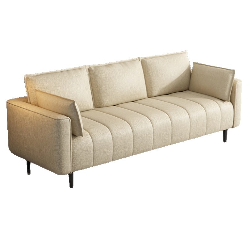Small Apartment Sofa Cat Scratch-Resistant Leather Small Living Room Apartment Rental Double or Triple Modern Minimalist Internet Celebrity Piano Keys