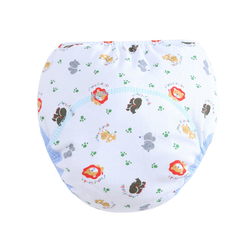 Three-layer study pants training pants cloth diaper pants printed diaper pants pull-up pants