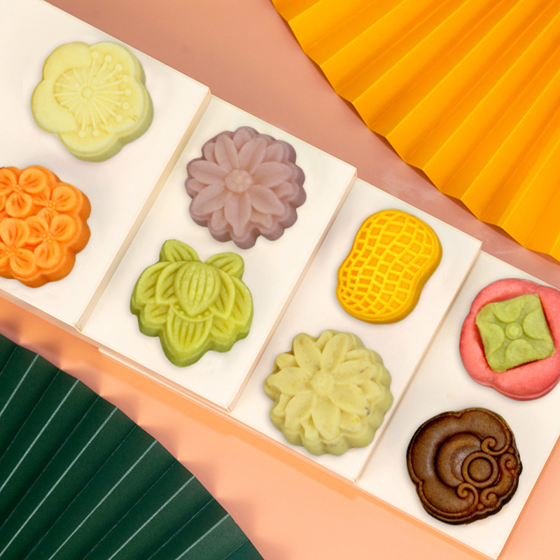 Mung Bean Cake Chinese Traditional Ice Pastry Cake Afternoon Tea Souvenir Wedding Bulk Spring Festival New Year Goods