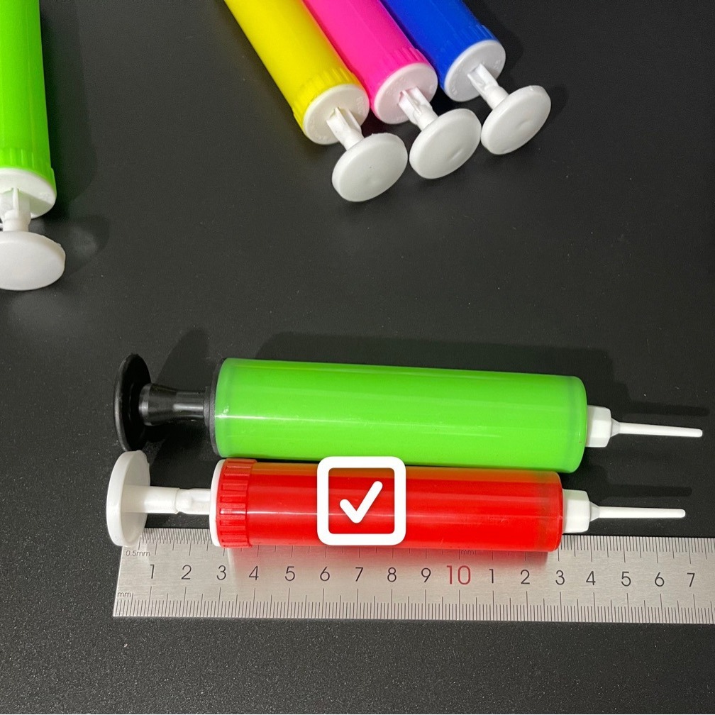 Portable mini push pump rubber ball basketball football inflatable toy plastic needle type manual rocket launcher