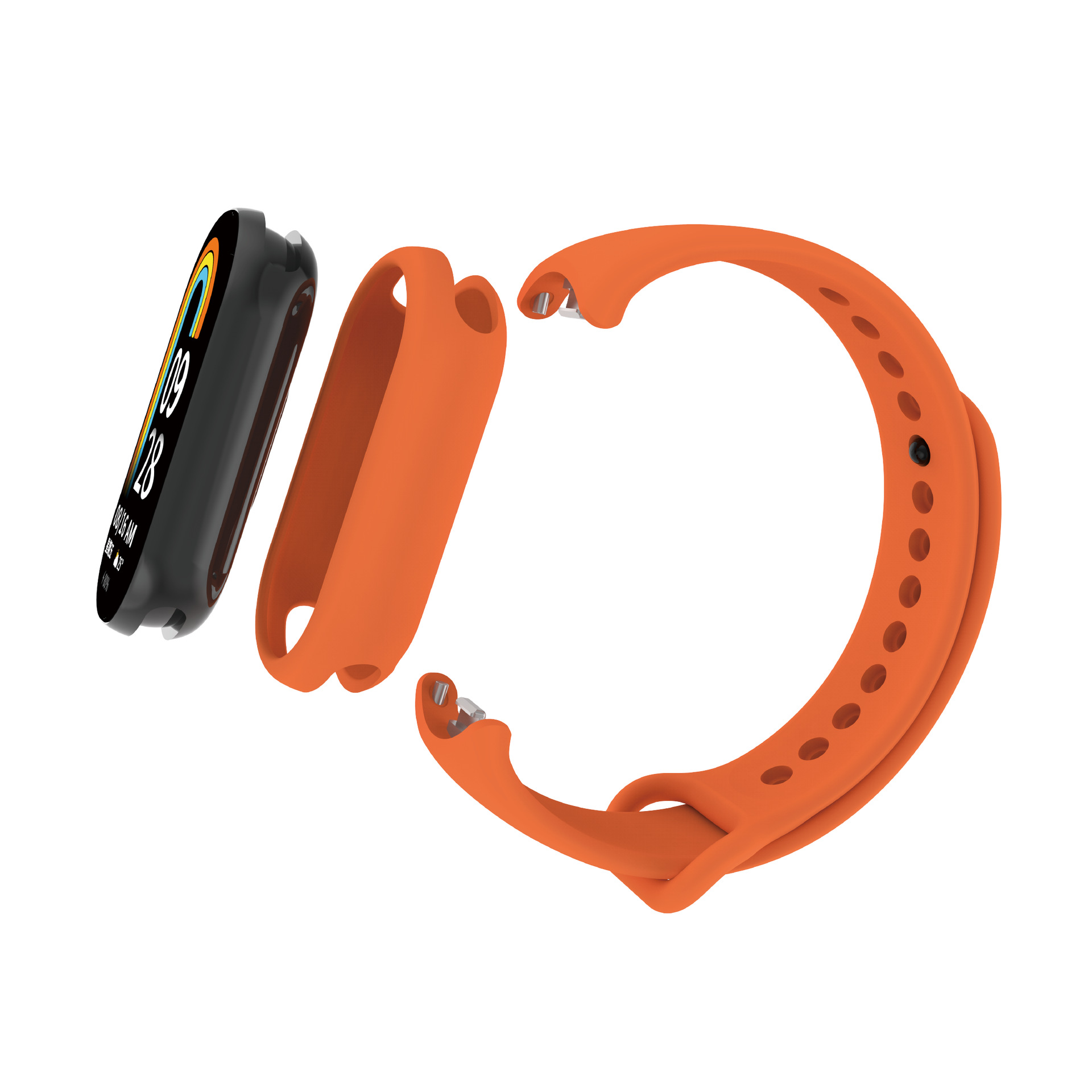 Suitable for Xiaomi Mi Band 8/9/10 Ceramic Watch Protective Case Silicone Anti-Fall Wear-Resistant Protective Cover Simple Pure Color