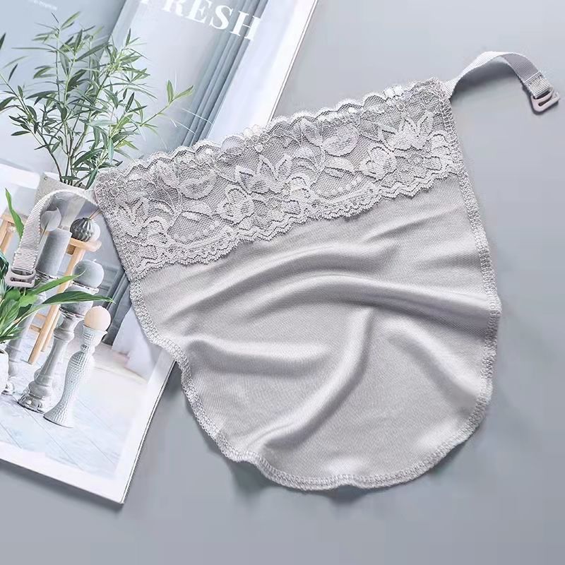 One-piece high-grade Modal Baster Chest Anti-walk Artifact Opaque Fine Short Invisible Lace Lace
