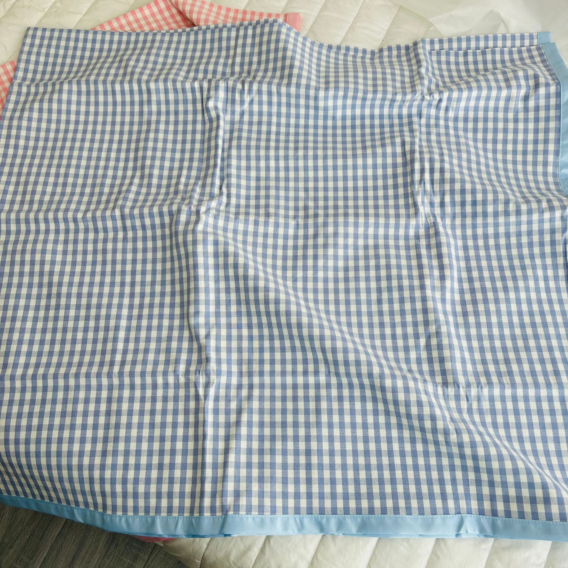 Remnant Fabric from a Good Source: Summer Yarn-Dyed Tencel Ramie Plaid Soft Cooling Mat, Machine Washable, 50% Tencel + 50% Ramie