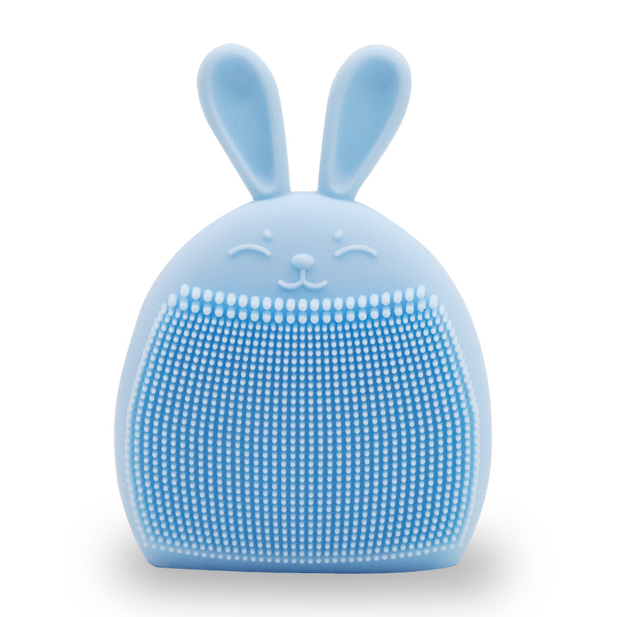 Cross-Border Cute Rabbit Shaped Face Wash Brush Silicone Facial Cleansing Brush Set Deep Cleaning Manual Massage Soft-Bristled Portable Brush