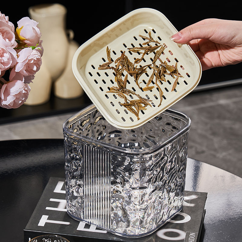 Light Luxury Desktop Tea Bucket small size Waste Bucket Tea Dregs Tank Tea Filter Tea Dregs Leaching Bucket Office Trash Bin