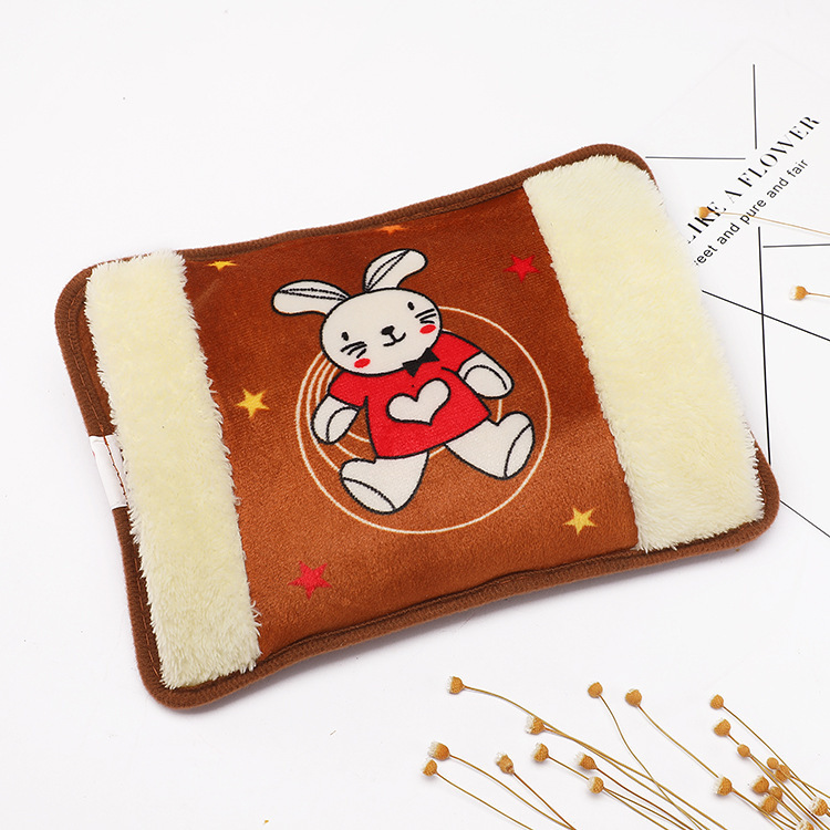In stock foreign trade double intervention cartoon polka dot printable logo pattern electric hot water bag cross-border explosion-proof hand warmer wholesale