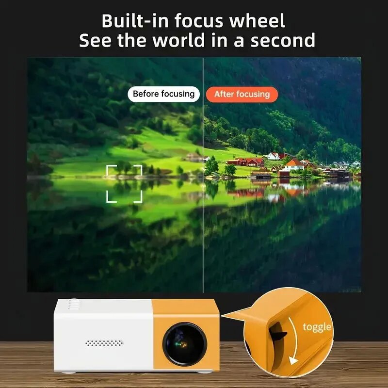 Cross-Border Yg300 Projector Kidsren's Small Mini Projector Home Wall Projection 4K High-Definition Portable Projector