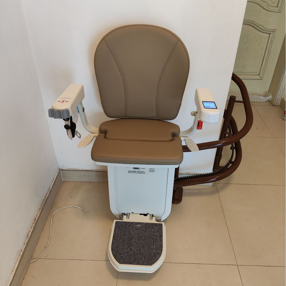 Stair Lift Chair for Elderly, Stair Climbing Seat, Elevator Stair Curved Seat, Silent Electric Elevator