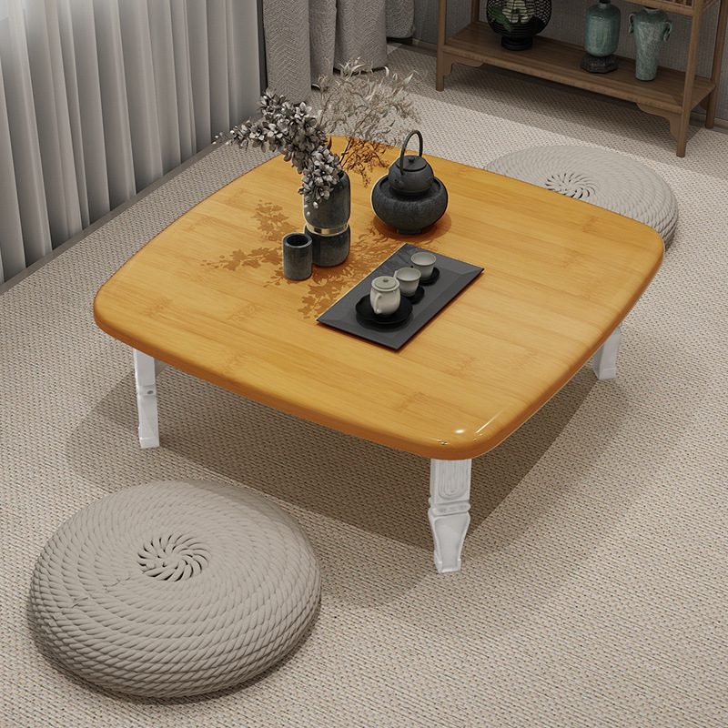 Household Tatami Folding Table, Rural Simple Dining Table, Small Table for Bedroom Bay Window, Living Room Tea Table