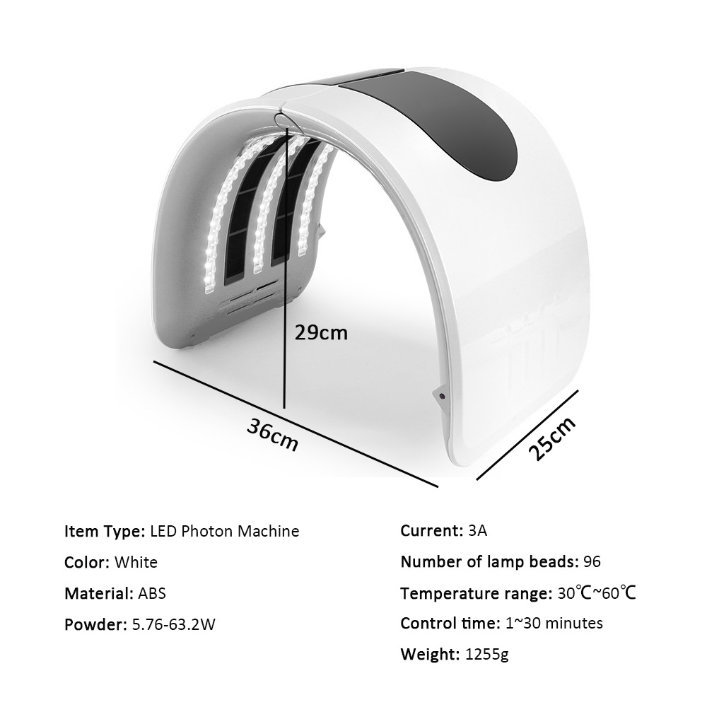 Colorful LED beauty mask spectrometer photon beauty rejuvenation acne removing freckle color light beauty salon folding
