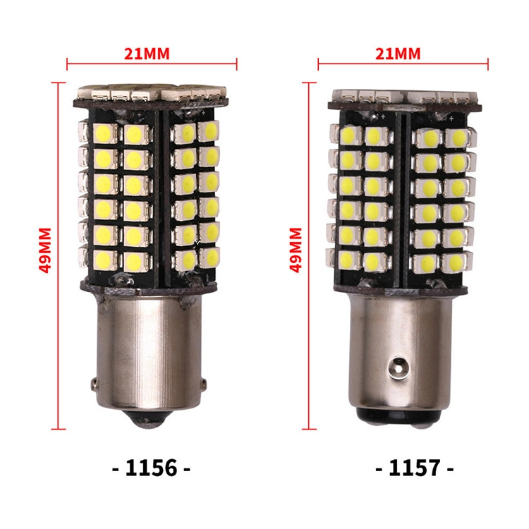 Car LED 80SMD 1210 decoding 1156 1157 highlight brake light reversing light steering bulb
