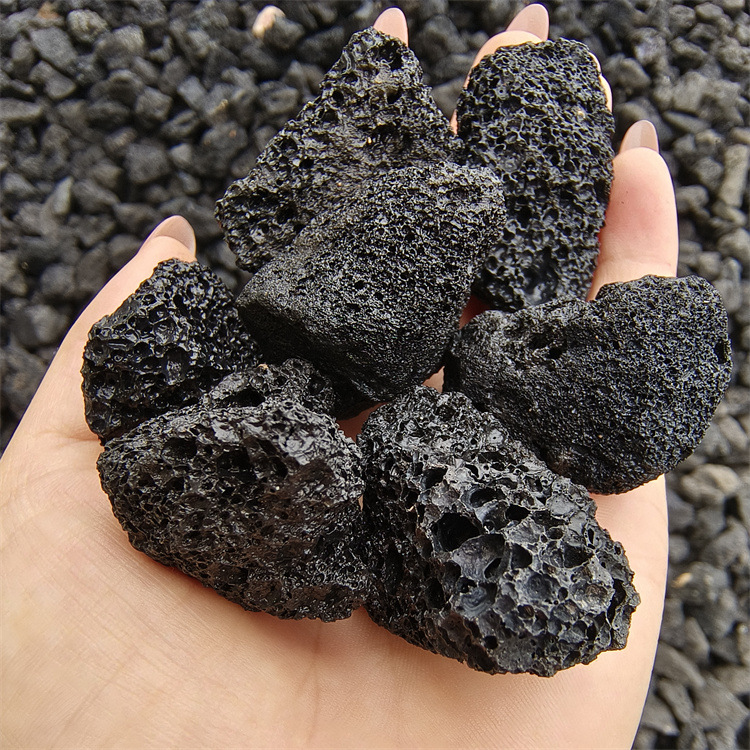 Manufacturer's New Products Supply Black Porous Aromatherapy Volcanic Stone Artificial Picking Cleaning Clean Drying Diffuser