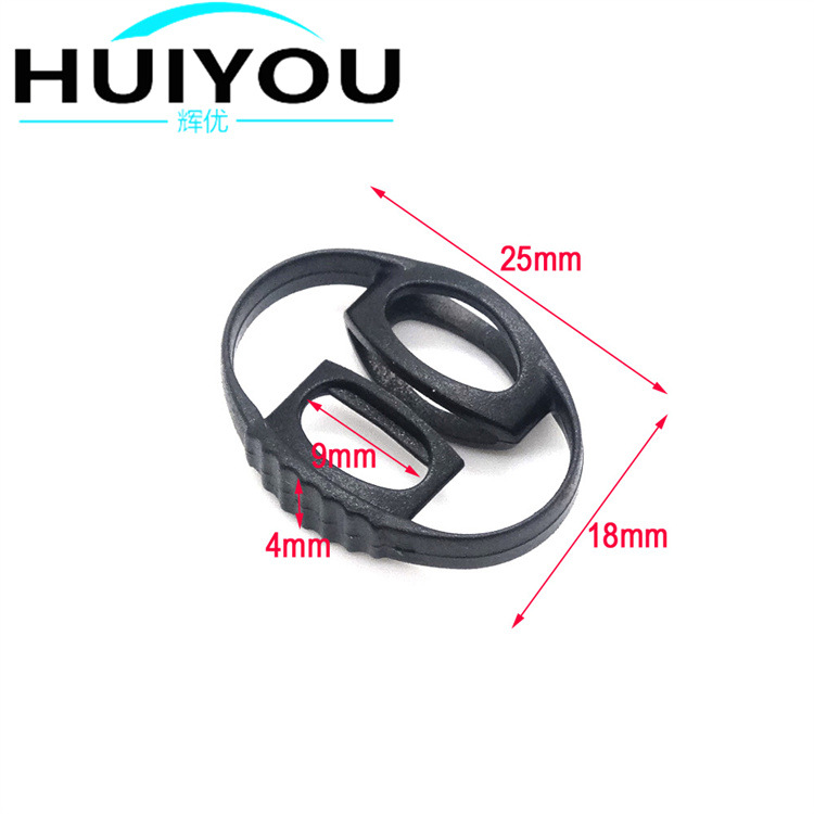 Manufacturers supply elastic dislocation double hole rope clip plastic durable spring rope buckle clothing accessories adjustment buckle