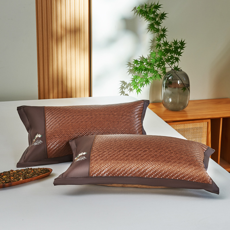 Летняя охлаждающая подушка из ротанга, домашняя подушка, защита шеи, аромат чая