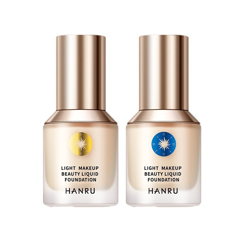 Han Ru's Light Liquid Foundation Conceals Blemishes, Lasts Long Without Removing Makeup, Is Clear, Moisturizing, Waterproof and Sweat-Resistant Isolation Cream, Affordable Makeup