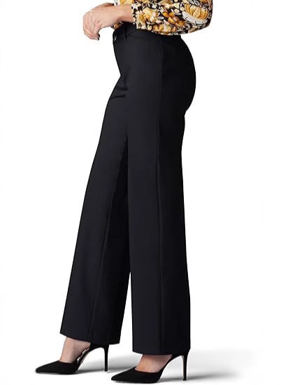 Women's 2025 Spring New Middle-aged plus size High Waist Loose Elastic Straight Casual Pants