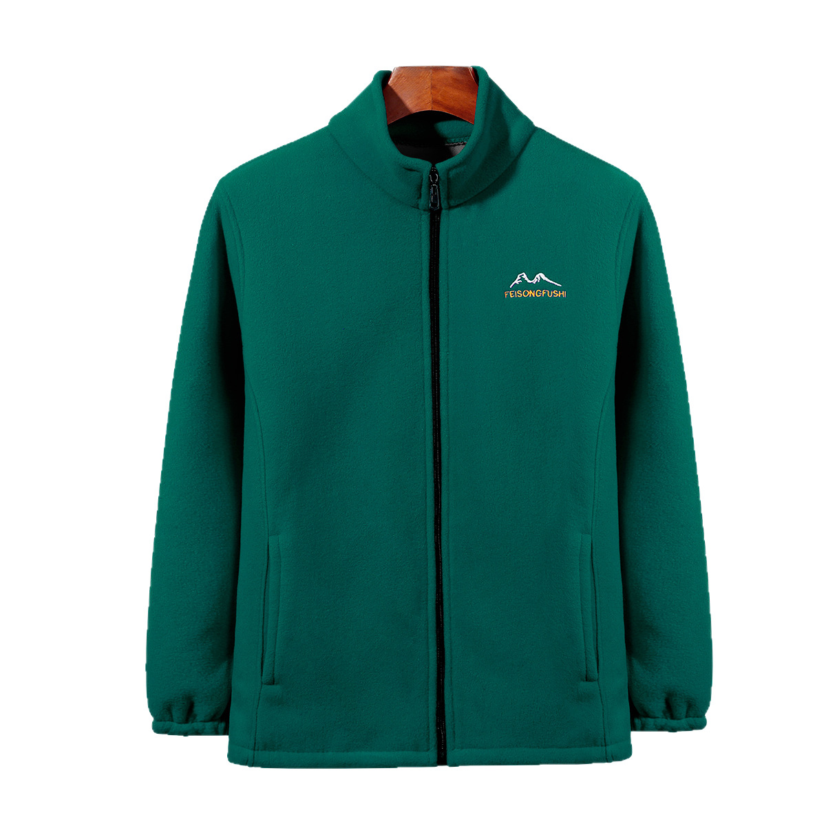 Polar Fleece Tops, Loose Outer Wear, Women's Casual Fleece Warm Jackets for Middle-Aged and Elderly Mothers, Logo Wholesale