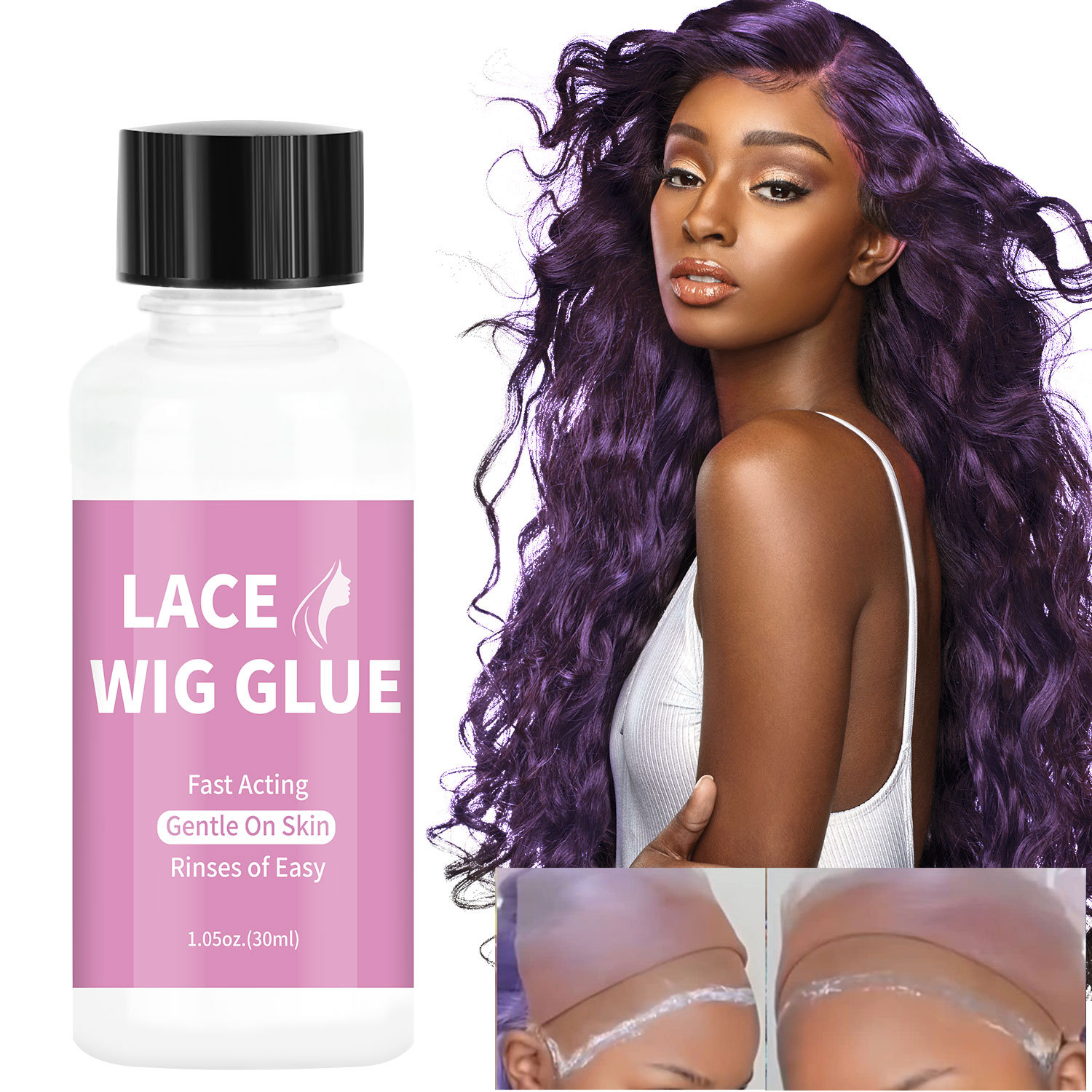Cross-border Amazon Lace wig glue does not hurt skin sticky lace headgear durable and strong waterproof