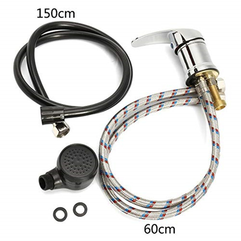 Barber shop shampoo bed faucet hair salon shampoo basin hot and cold faucet switch rinse faucet shower hose accessories