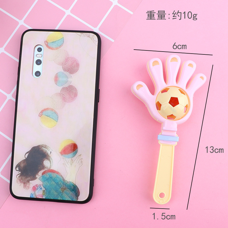 Children's football rattle racket Palm racket 0-3 years old infant parent-child interactive racket educational toy