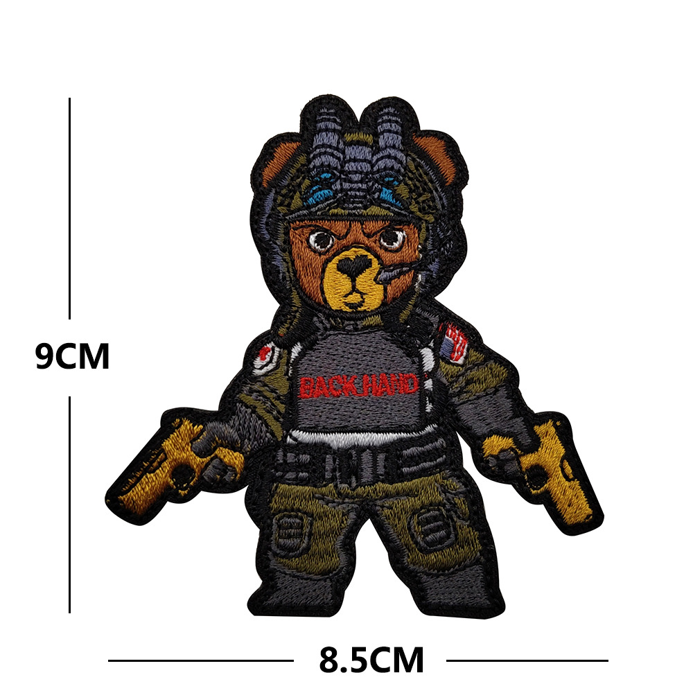 BACK HAND Copyright Military Tactical Bear Armband Velcro Chapter Shark Warrior Morale Chapter Vest Sticker Chapter