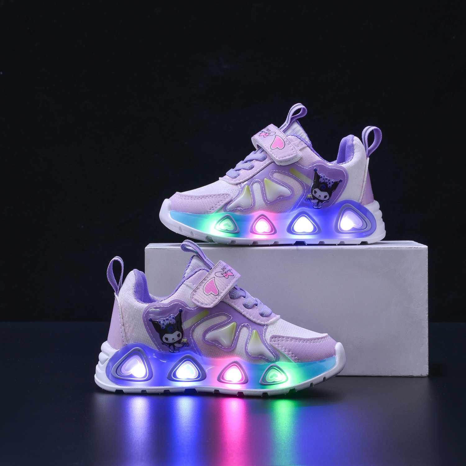Spring and Autumn New Arrival Lights Children's sneaker 1-6 Years Old Fashion Running Shoes Foreign Trade Luminous Girls Baby Torre Shoes