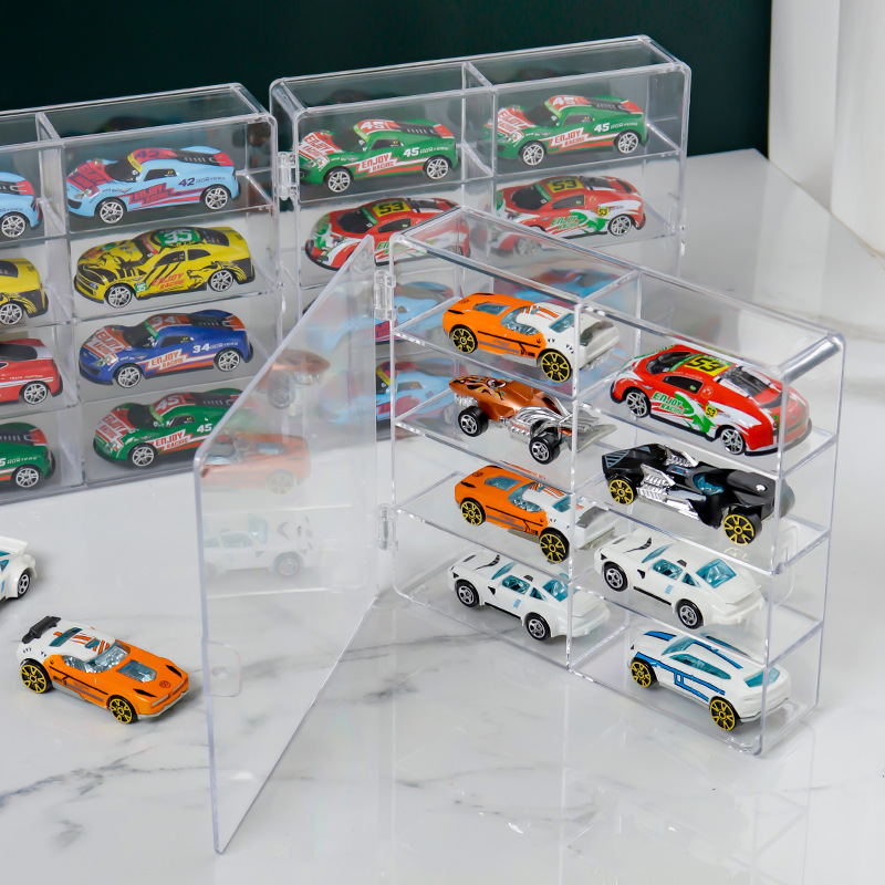 Children's Toys Tomica1:64 Tomica Transparent Collection Rack Hot Wheels Alloy Car Model Storage Box