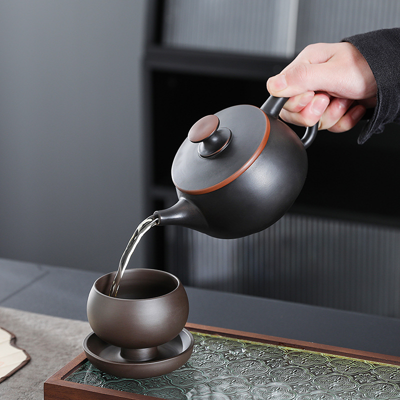 Hongyun Dangtou Melanin Hanwa Pot Fengming Pot Raw Ore Purple Pottery Red Mud Can Lay Rotating Pot Teapot Kung Fu Tea Set