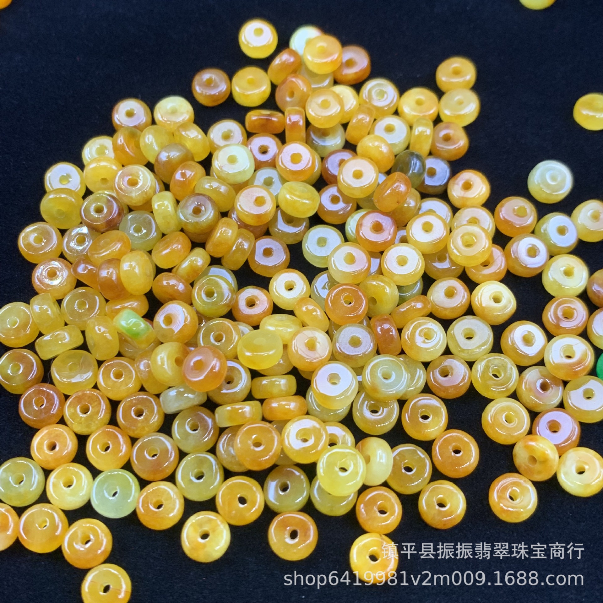 Myanmar jade yellow rose 6mm abacus beads wholesale DIY loose beads accessories bracelet necklace jade jewelry wholesale