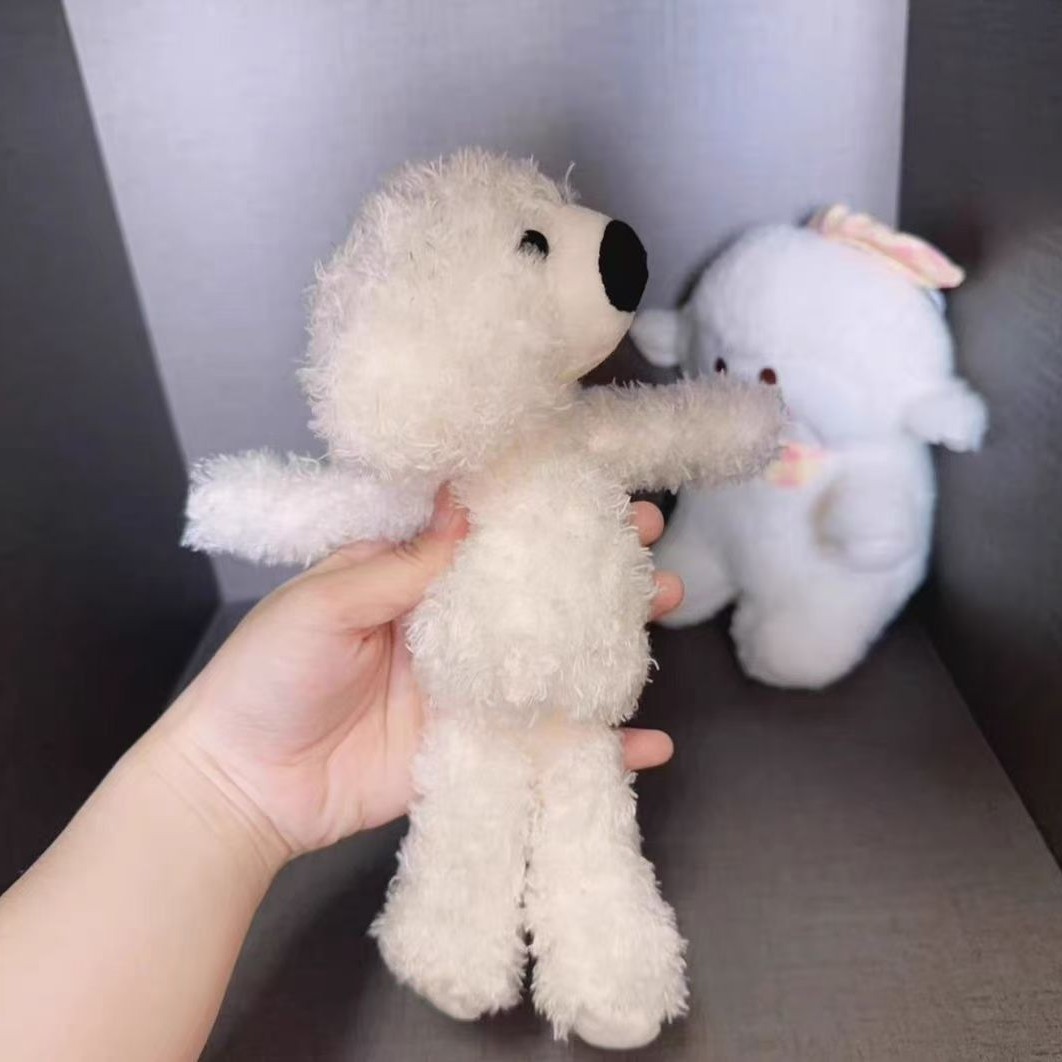 Recently 2025 cartoon plush cute lying bear clothes pants accessories pin doll doll