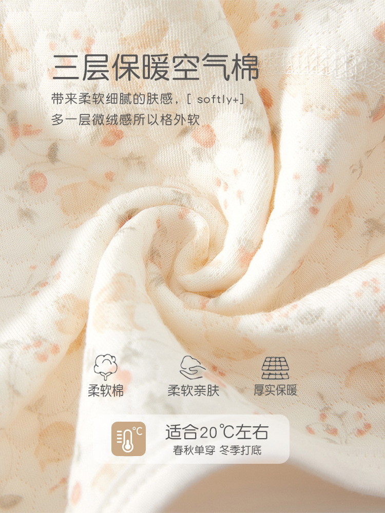 Newborn Baby Clothes Half-back Clothes Autumn and Winter Newborn Baby 0-3 Pure Cotton Top Warm Boneless Monk Clothes 2