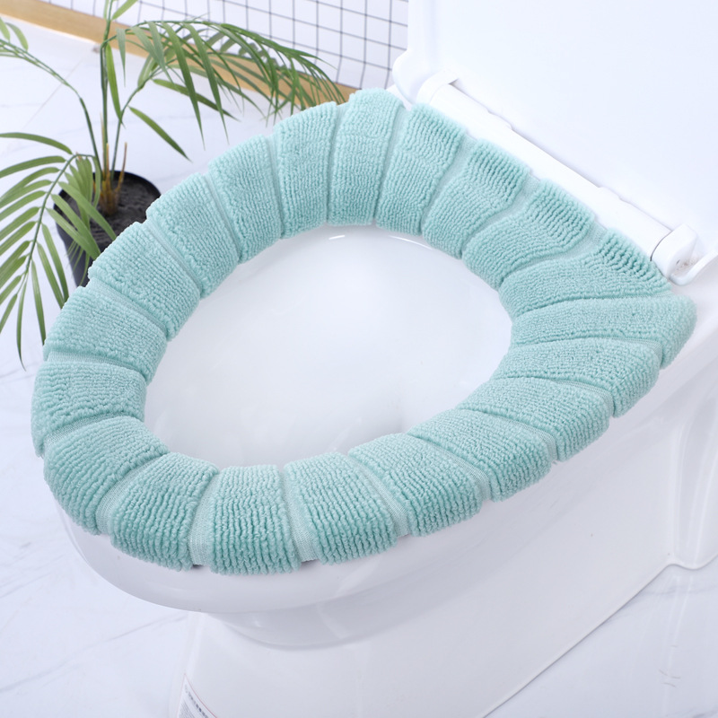 Universal Toilet Cushion Nordic Color Knitted Pumpkin Pattern Toilet Cover Internet Popular New Style Toilet Cover Thickened Toilet Seat