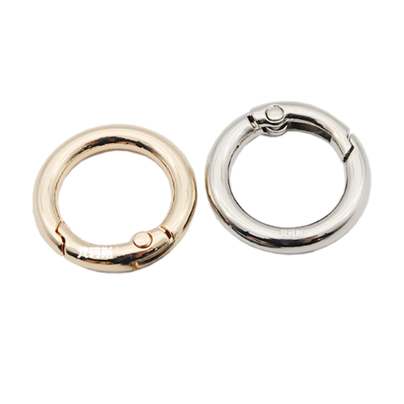 Alloy Spring Buckle Pendant Jewelry Accessories Alloy Spring Ring Buckle Open Ring Movable Ring Bag Buckle